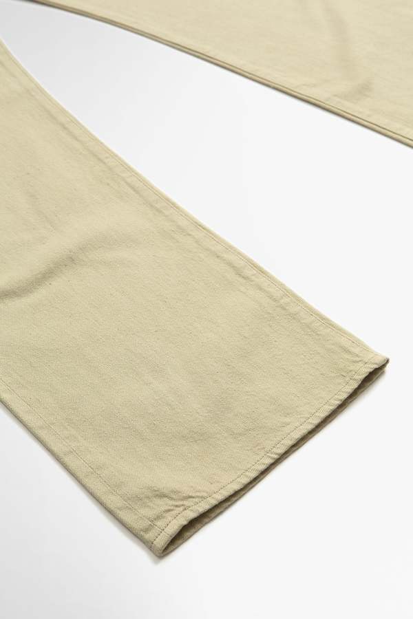 Auralee Botanical Dyed Selvedge Denim Pants - Natural Green