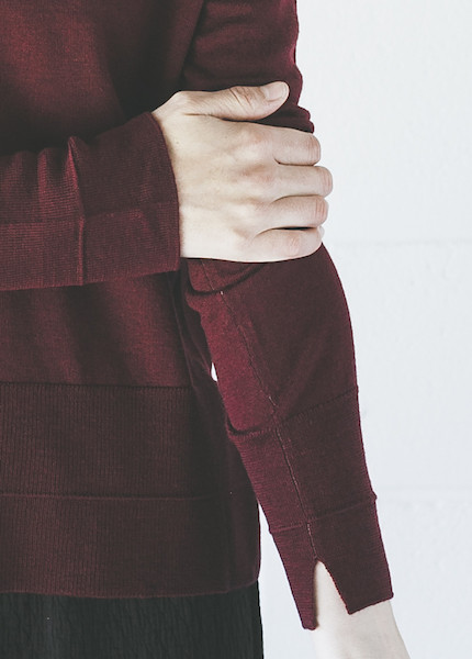 Rag & Bone Leanna Crew | Burgundy Rag & Bone Leanna Crew | Burgundy
