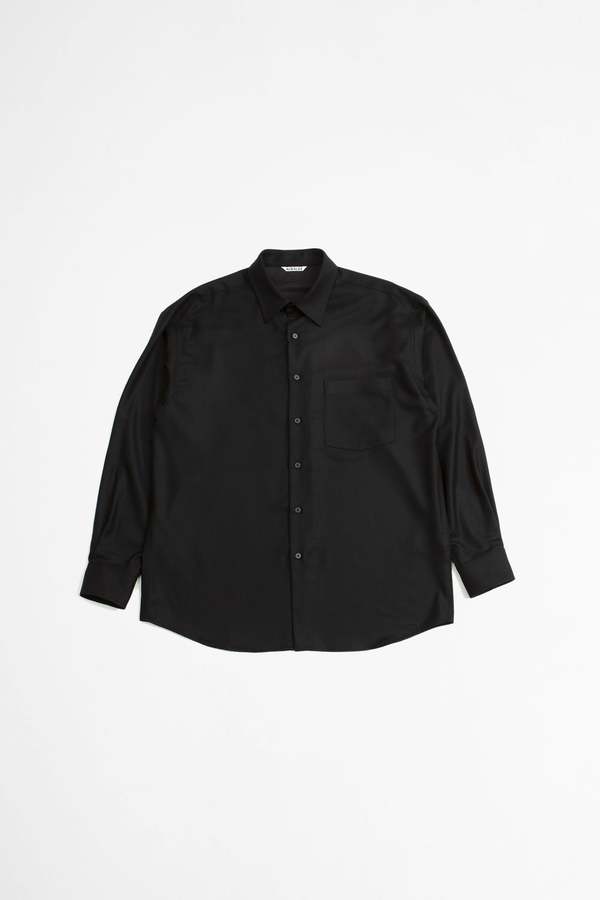 Auralee Super Light Wool Shirt - Black | Garmentory