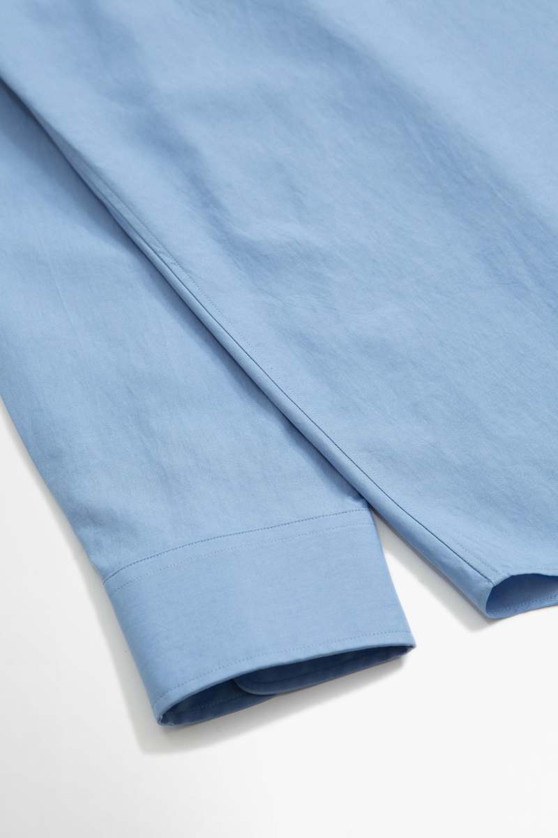 Auralee Washed Finx Twill Shirt - Blue