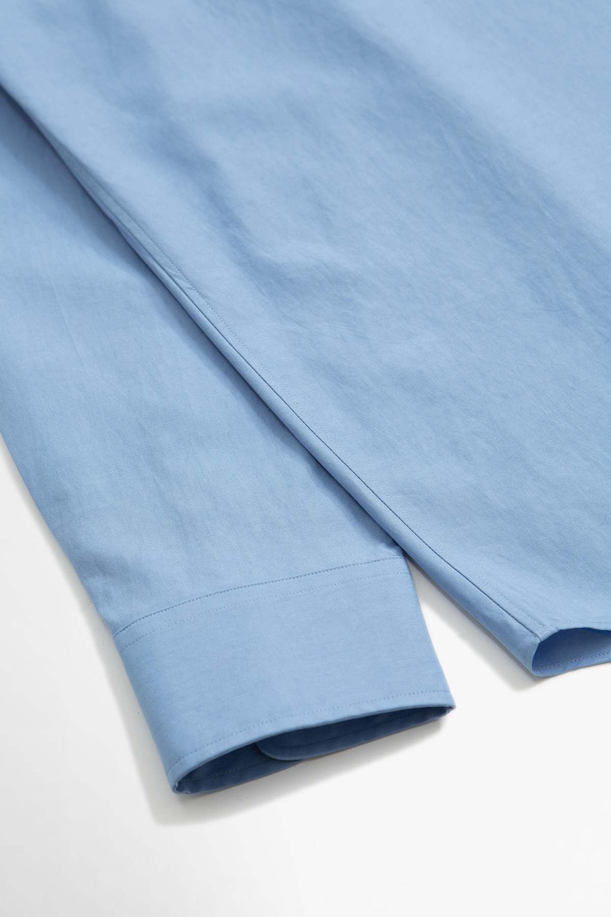 Auralee Washed Finx Twill Shirt - Blue - Image 3 of 5