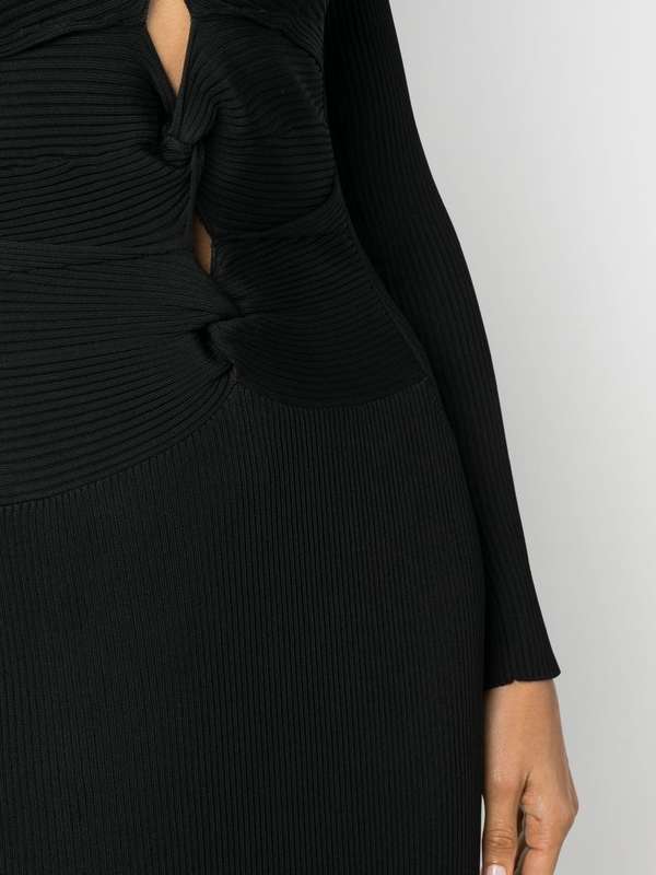 self portrait knit mini dress Self-portrait - White Ribbed Knit Mini Dress main image 1