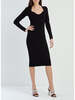 Veronica Beard Imka Knit Dress - Black - Thumbnail 1