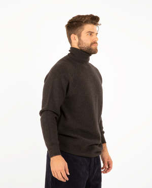 Engineered Garments Turtleneck Fisherman Sweater - Grey | Garmentory