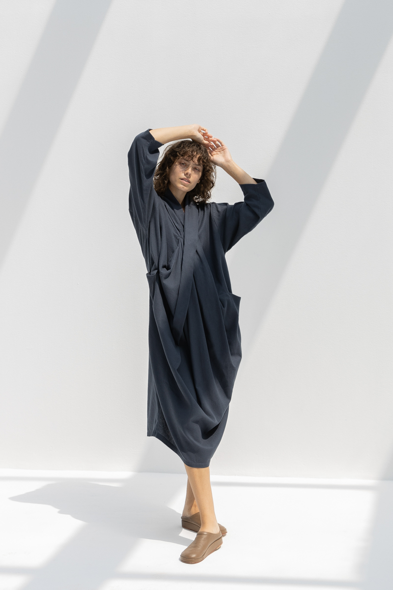 未使用スティーブンアランBLACK CRANE CLASSY TANKDRESS Patched Cotton Tank Dress by Black Crane- La Garçonne