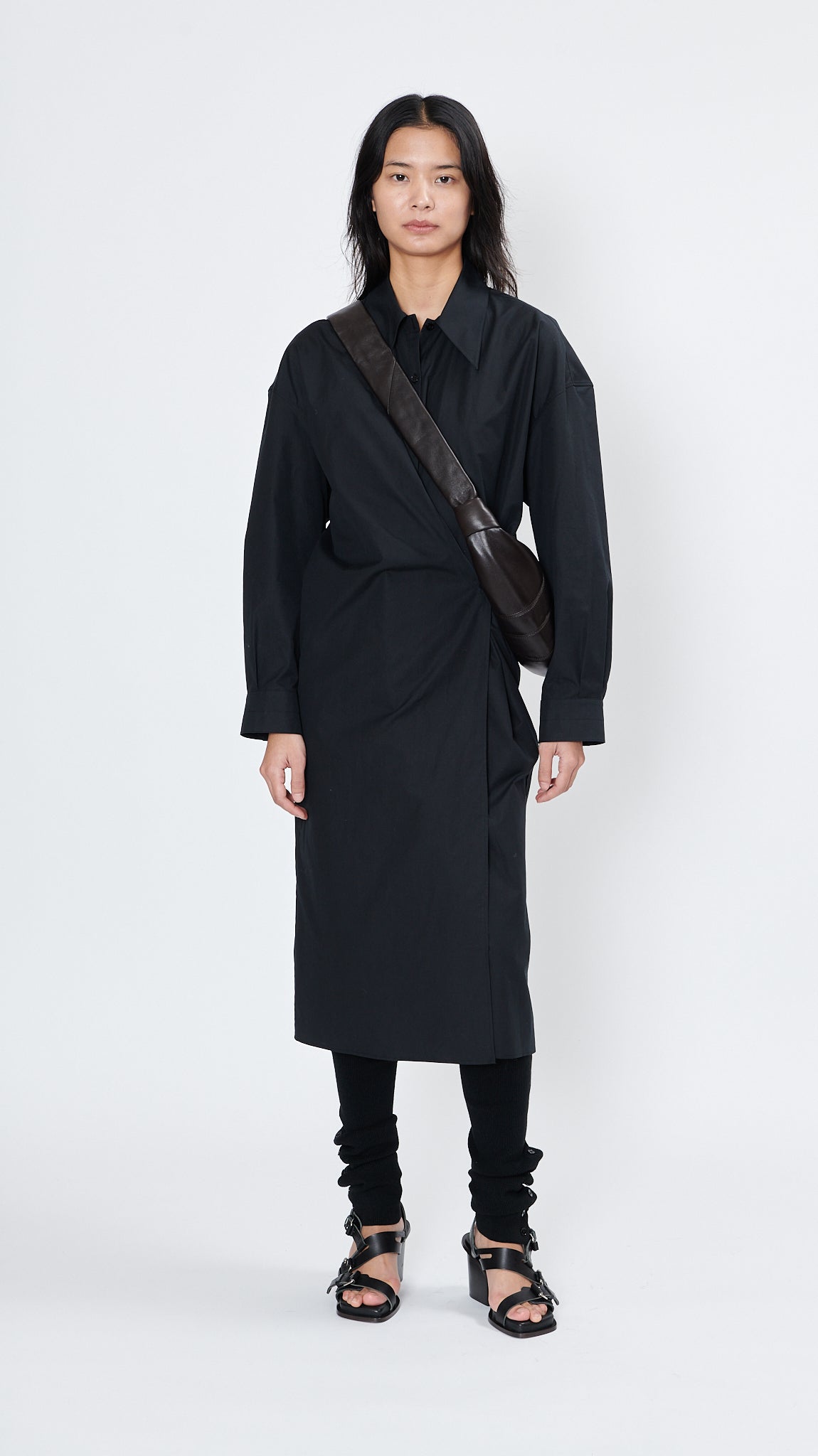 Lemaire Twisted Dress - Caviar | Garmentory Lemaire Twisted Dress - Caviar | Garmentory