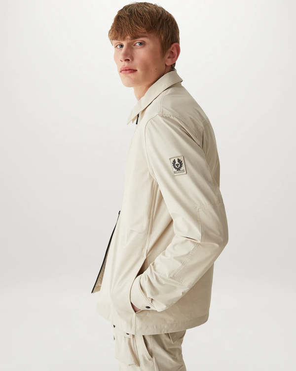 Belstaff Grover Tech Zip Overshirt - Off White | Garmentory