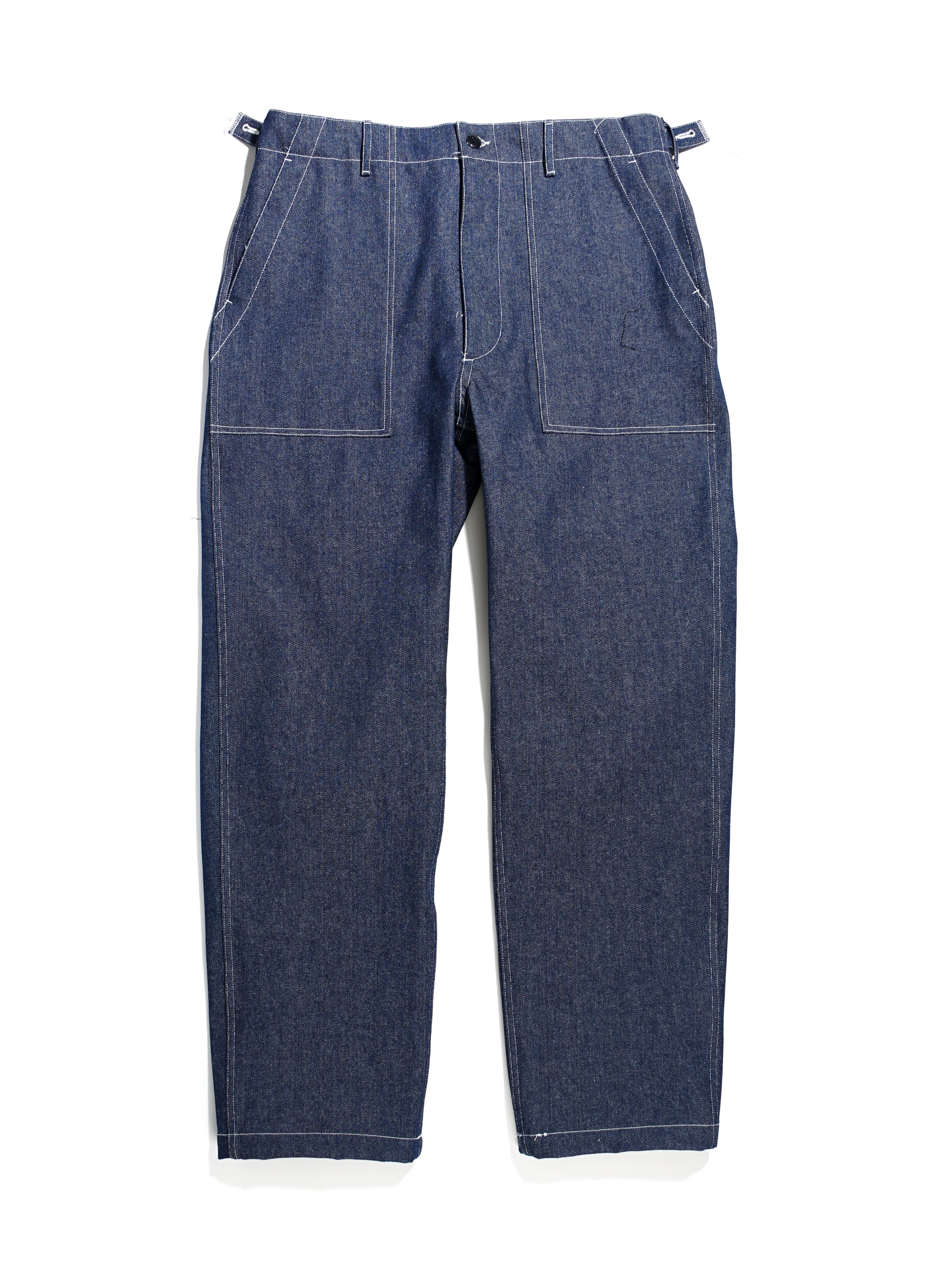 パンツ engineered garments Fatigue Pant Denim Engineered Garments Unisex Fatigue Pant, Denim – Glasswing