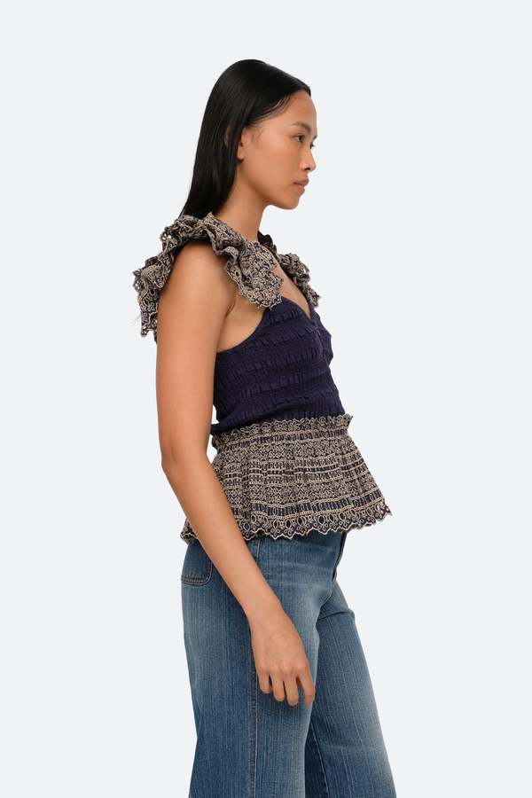 Sea NY Marley Top - Blue/Navy | Garmentory