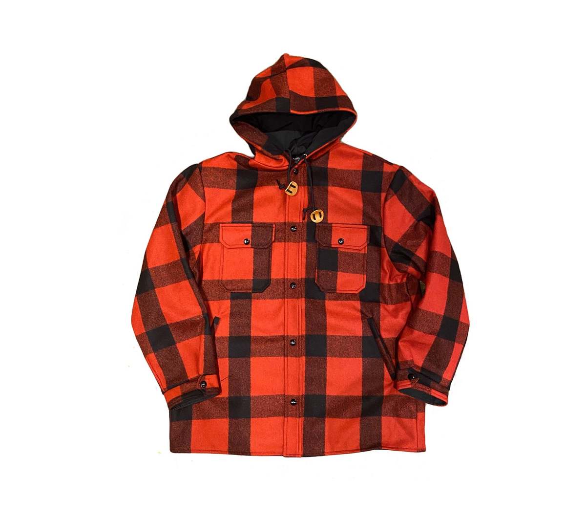 REVERSIBLE CHECK HOODED JACKET WITH