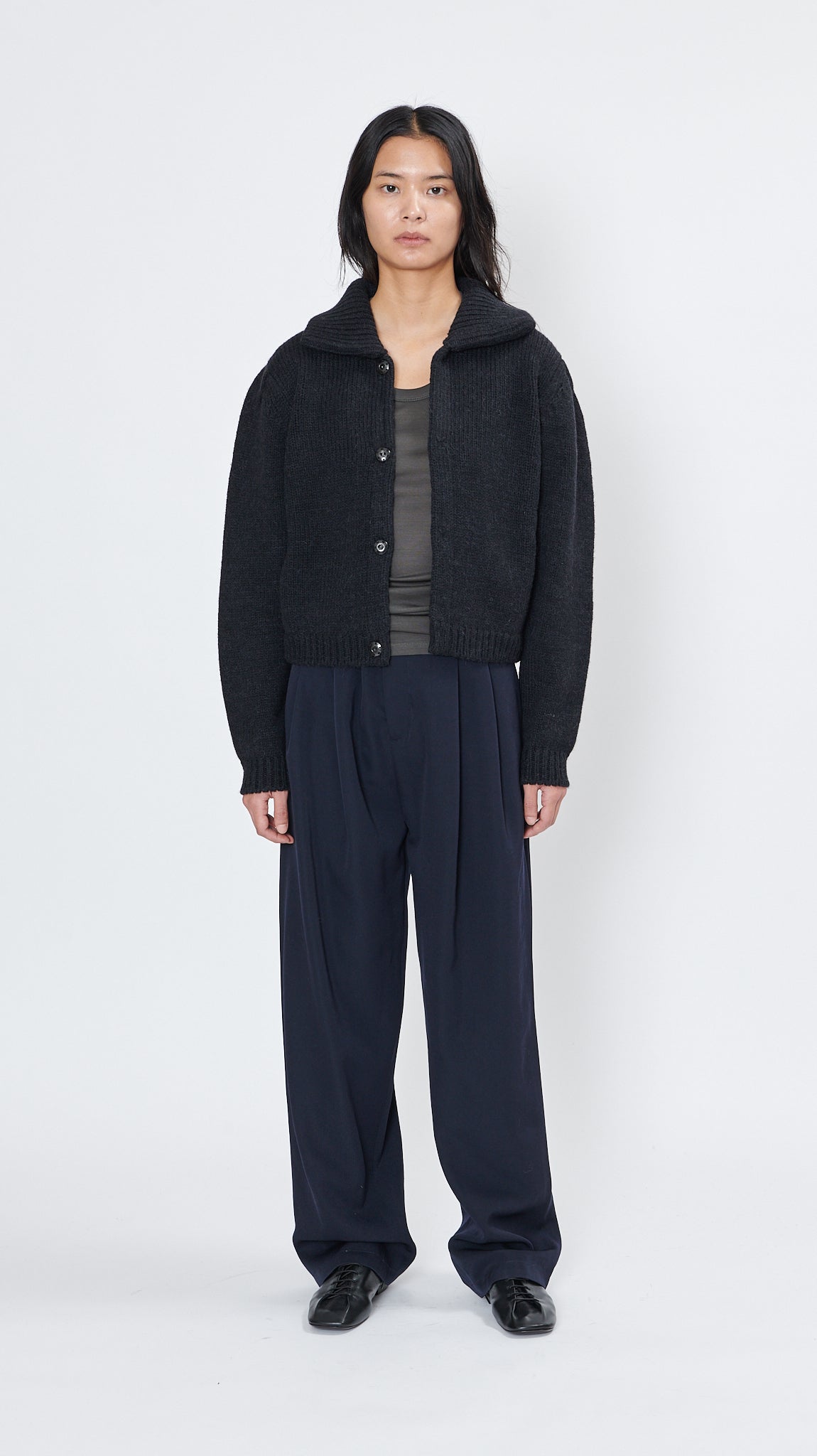 トップス LEMAIRE CHUNKY CARDIGAN - BLACK Lemaire 