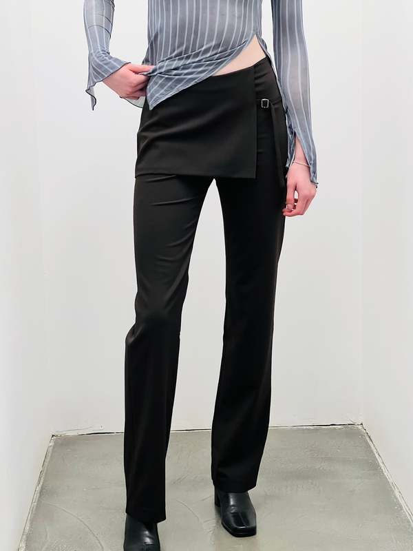 Paloma Wool Archive Front Panel Pant - Dark Brown | Garmentory