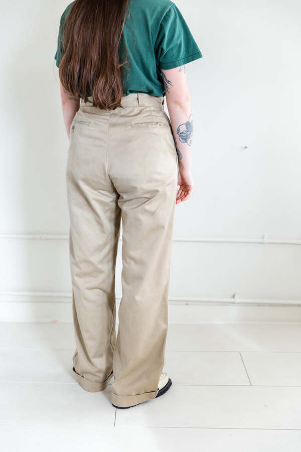 1980s Khaki Military Pants
