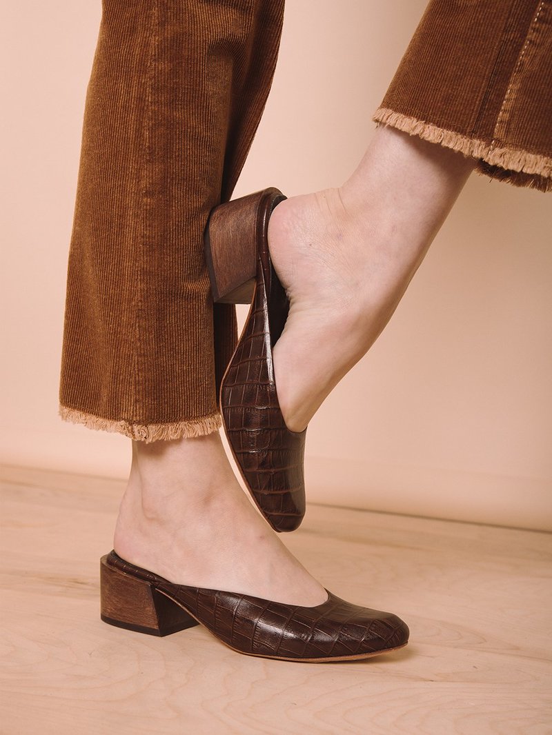 Mari Giudicelli Leblon Mule in Pinhao Croco | Garmentory