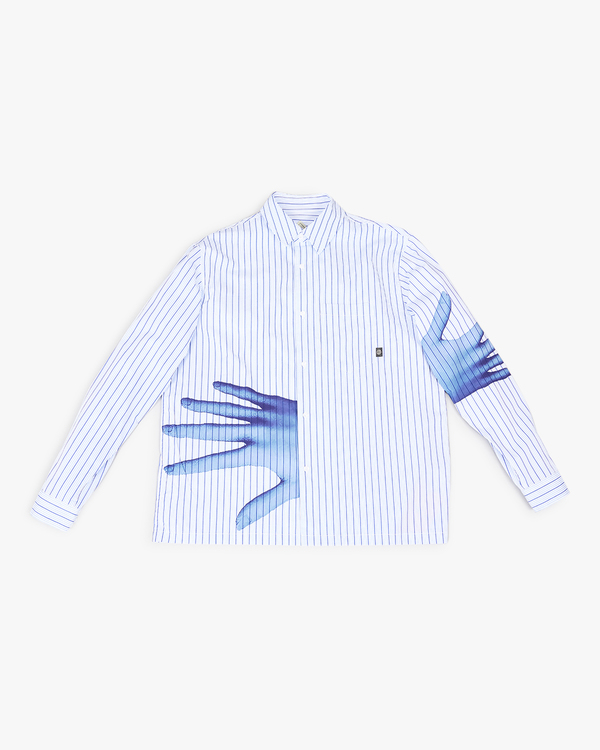 トップス PAM x BoTT LS BLUE STRIPE SHIRT - LARGE P.A.M Hands Off LS Shirt - blue | Garmentory