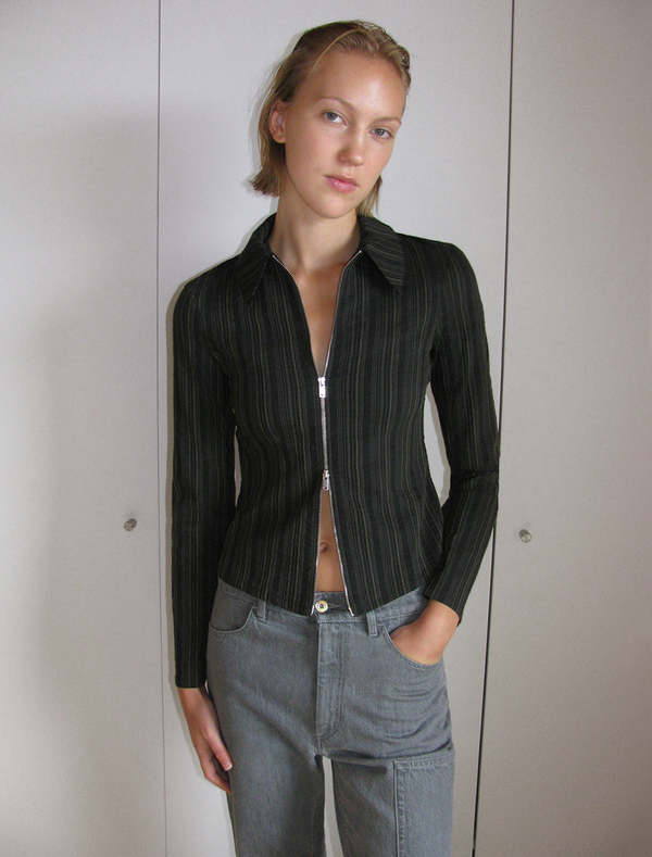 Paloma Wool Andorra Zip Front Top - Black | Garmentory