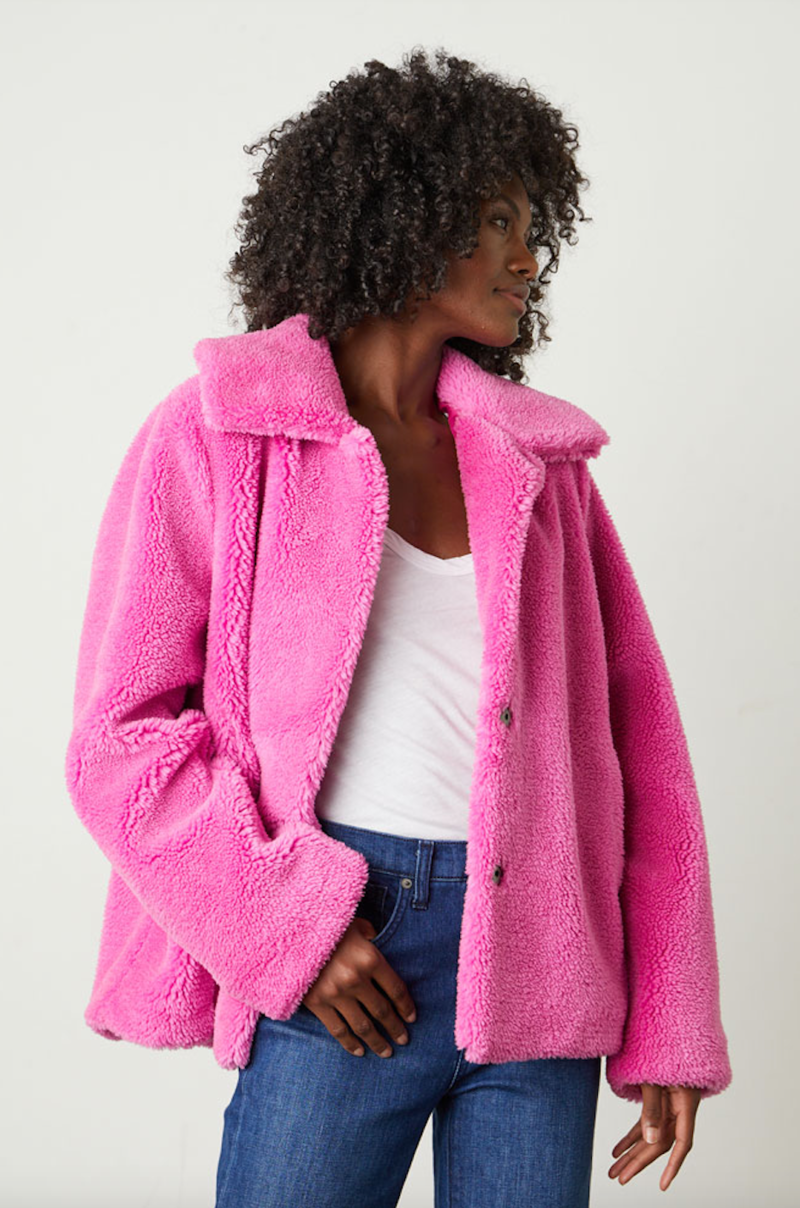 Catherine's Melani Sherpa Jacket Fuschia Garmentory