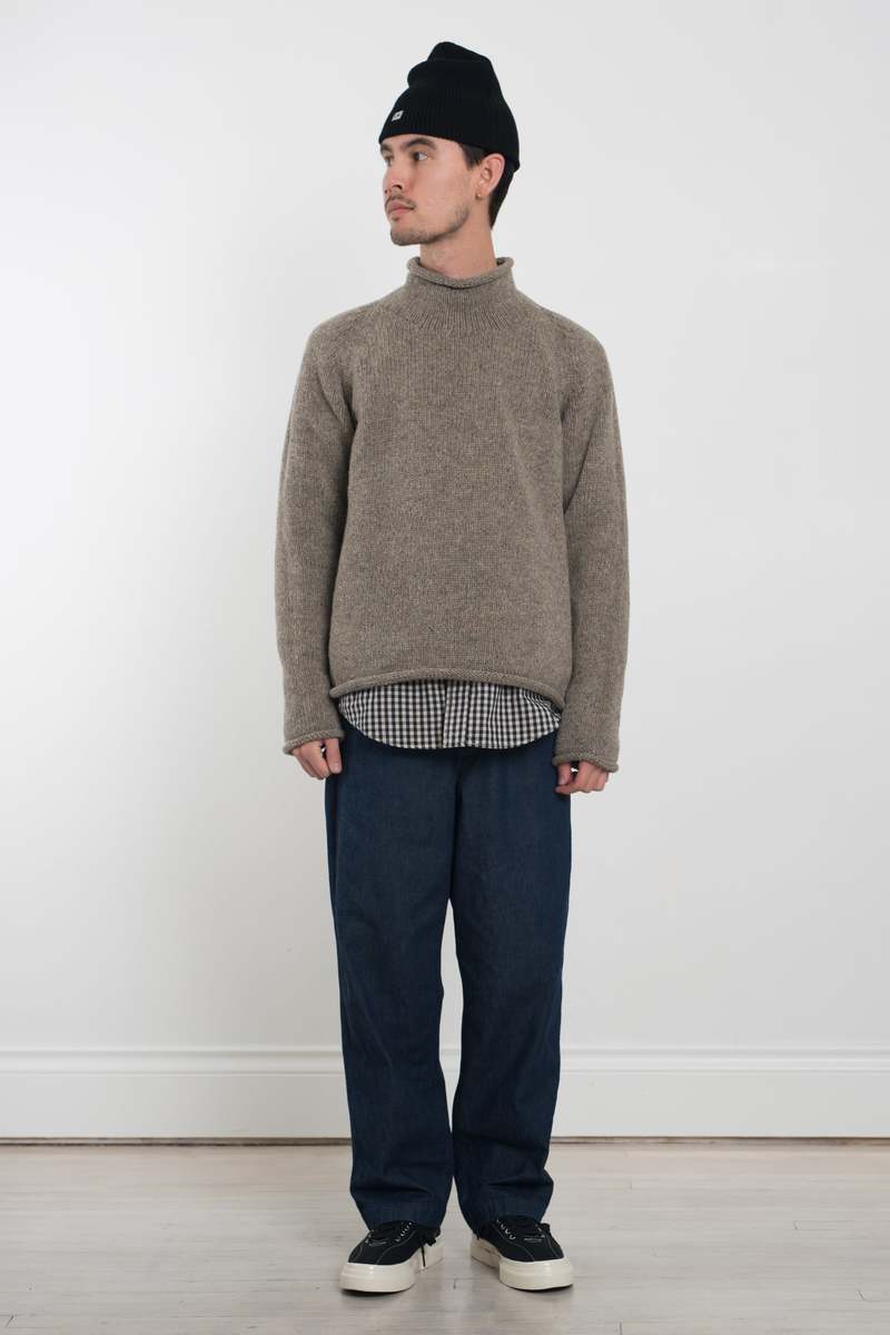 トップス ENDS and MEANS Roll Neck Nep Knit ENDS and MEANS Roll Neck Nep Knit - Grey | Garmentory