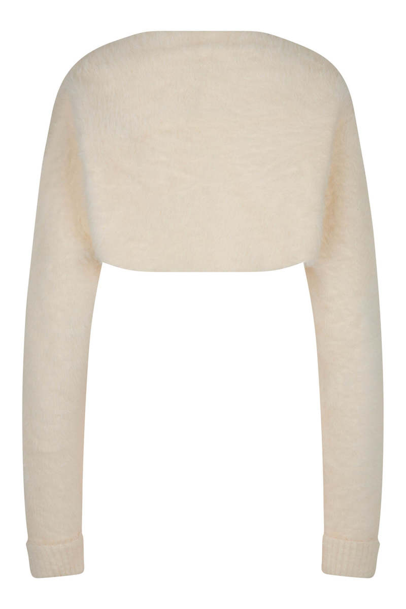Oval Square Encore Knit Bolero - Gardenia White | Garmentory