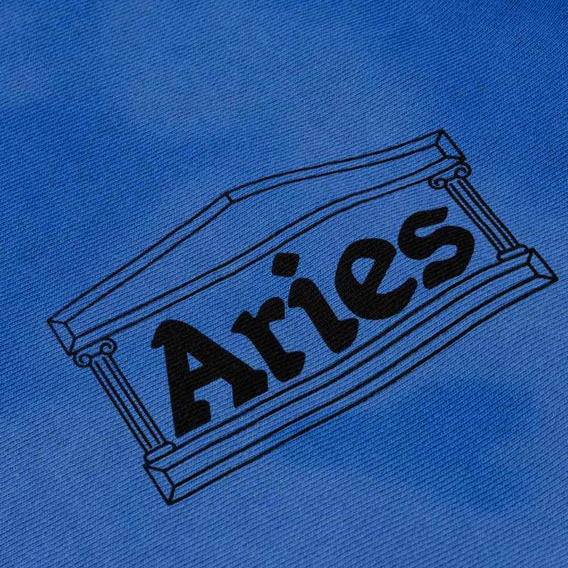 ★ARIES★ Sunbleached Cross Grain Temple Sweatshirt Blue FTA Buy Aries Sunbleached Cross Grain Temple Sweatshirt 'Grey