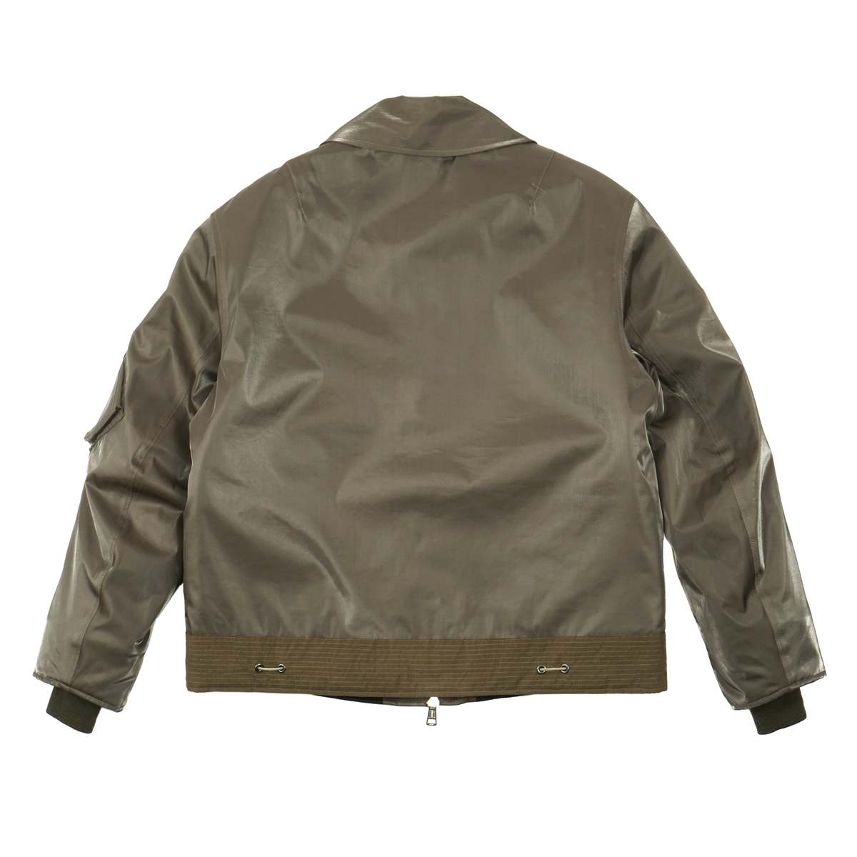 Our Legacy GLYPTODON SHIMMER TECH BOMBER - ARMY GREEN | Garmentory