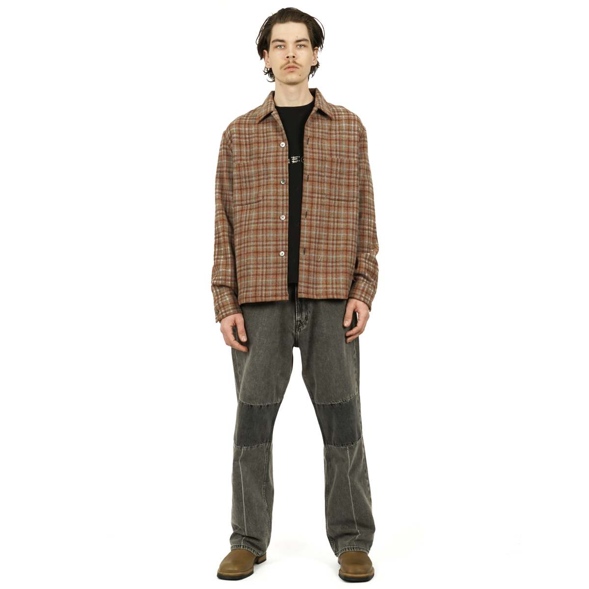 OUR LEGACY HEUSEN SHIRT CHECK WOOL 希少 48 Our Legacy - Heusen Shirt Rust Check Country Wool