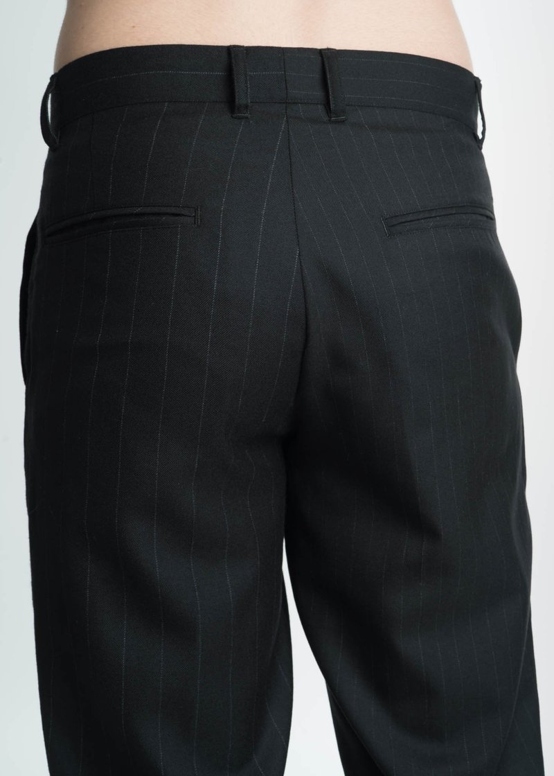 Dressed Undressed Black Stripe Closure Slim Trousers | Garmentory