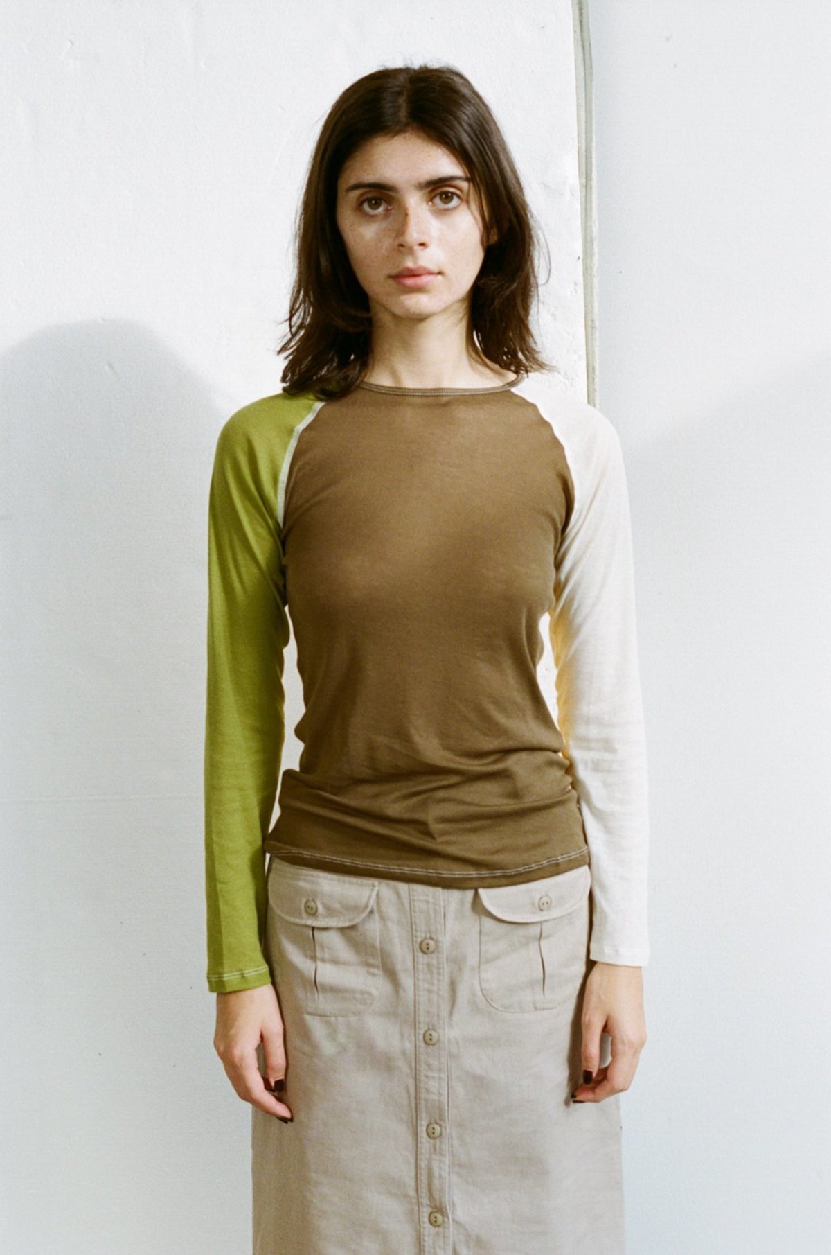 baserange GENE LONG SLEEVE Tシャツ Gene Long Sleeve Tee in Assortment | Fine organic cotton rib