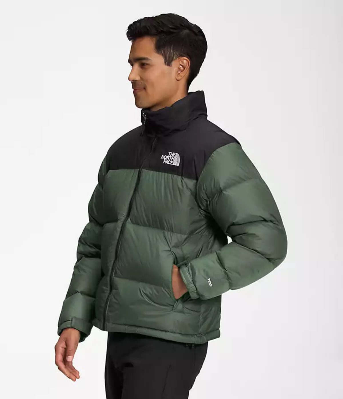 THE NORTH FACE Mens 1996 Retro Nuptse Jacket - Thyme - Image 3 of 6