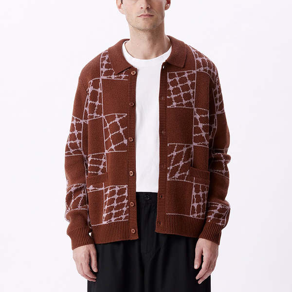 トップス Obey Dryden Cardigan Obey Dryden Cardigan - Sepia | Garmentory