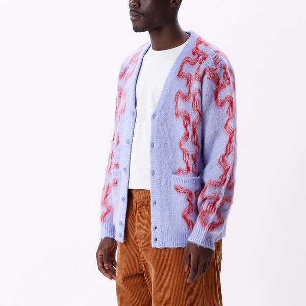 Obey Temple Cardigan - Violet | Garmentory