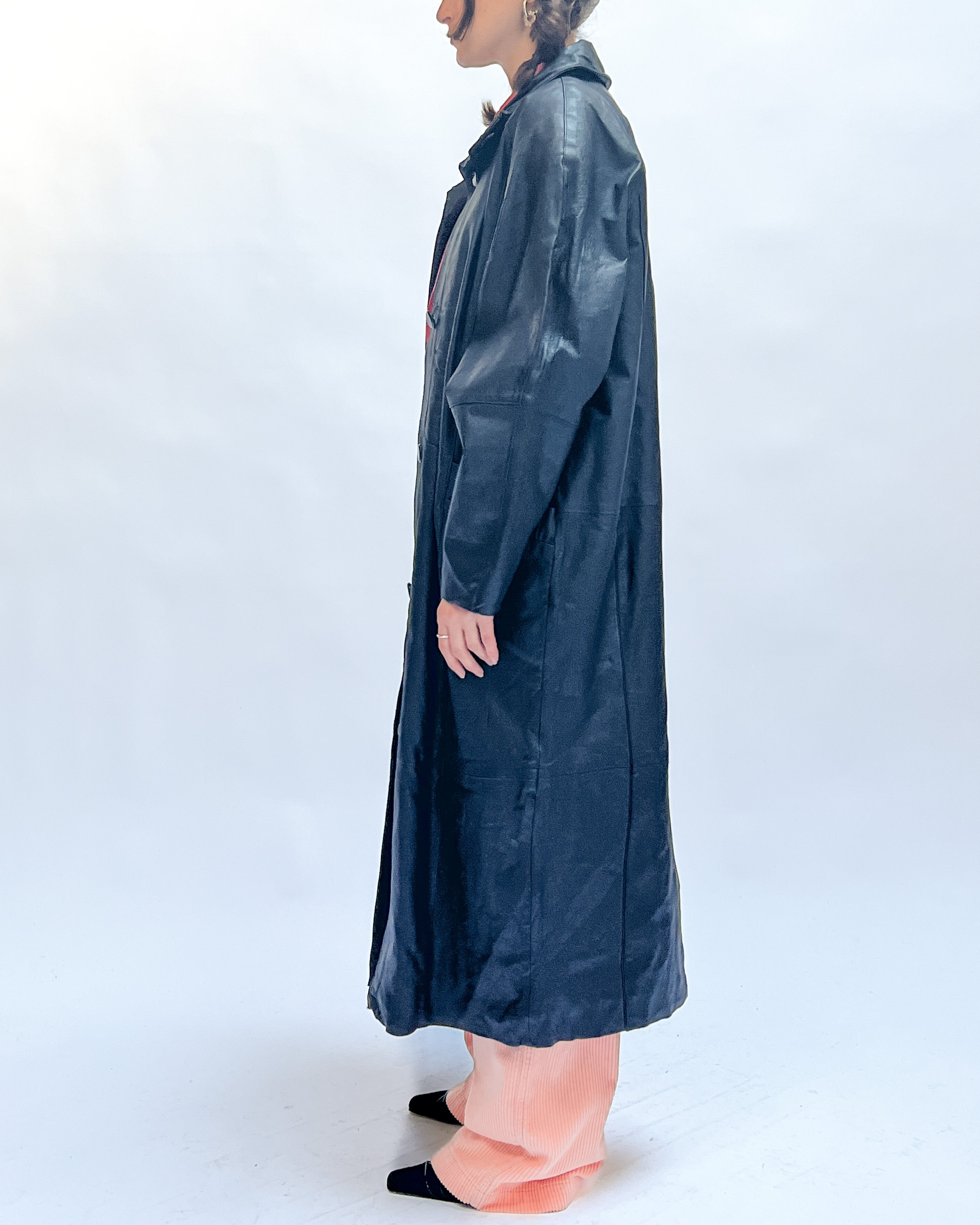 Long Leather Coat Black Garmentory
