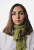 Botto Giuseppe Diamond Classic Knit Cashmere Scarf - Bright Olive - Thumbnail 1