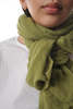 Botto Giuseppe Diamond Classic Knit Cashmere Scarf - Bright Olive - Thumbnail 2