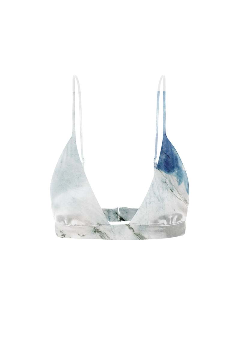 Silk Triangle Bra - Organic Carnation