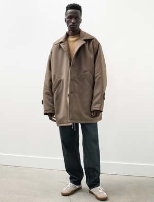 Camiel Fortgens Padded XXL Mackintosh Wool Coat - Brown | Garmentory