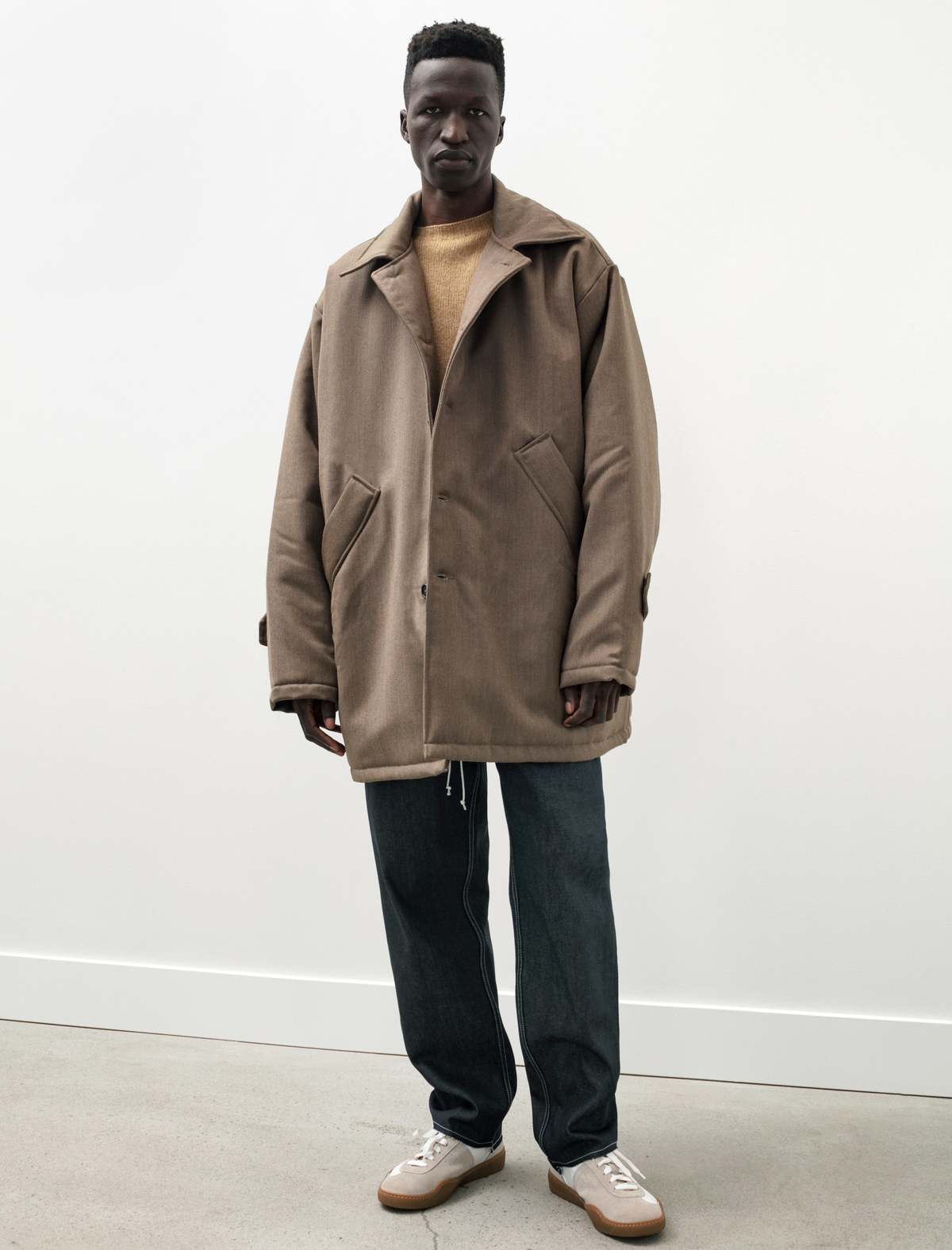 Camiel Fortgens Padded XXL Mackintosh Wool Coat - Brown | Garmentory