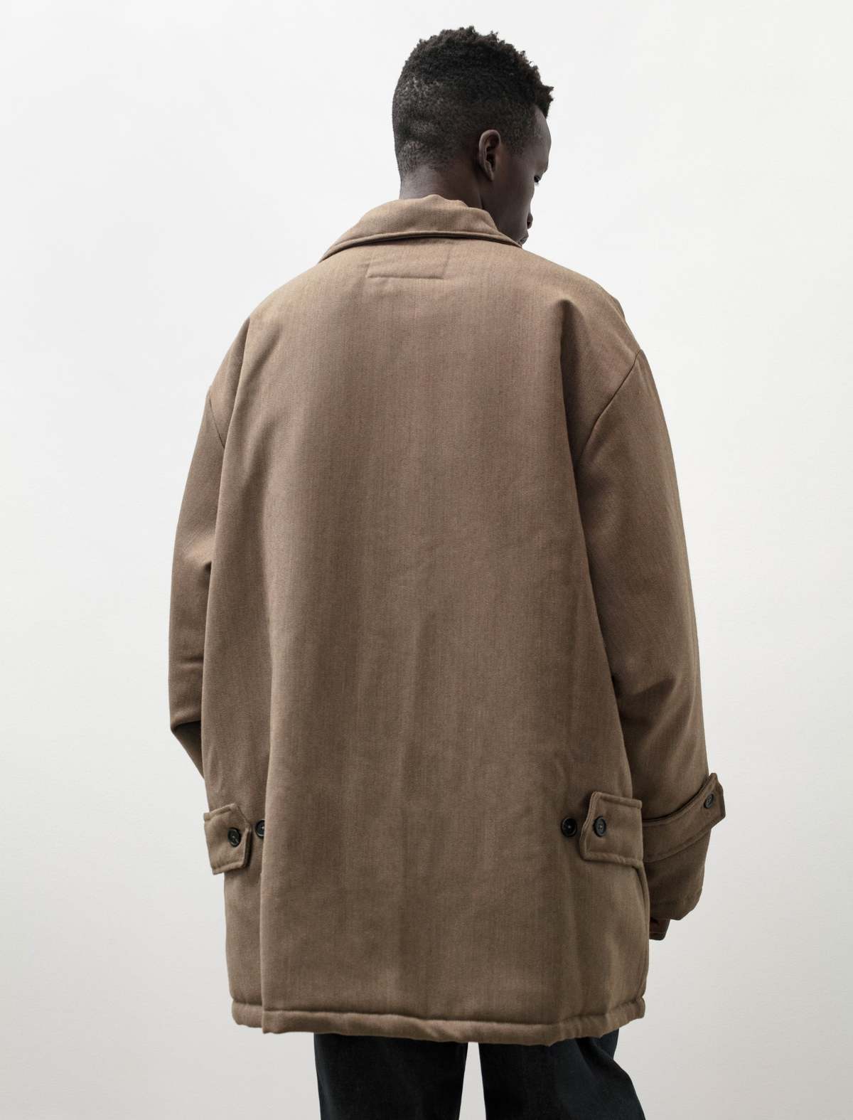 Camiel Fortgens Padded XXL Mackintosh Wool Coat - Brown | Garmentory
