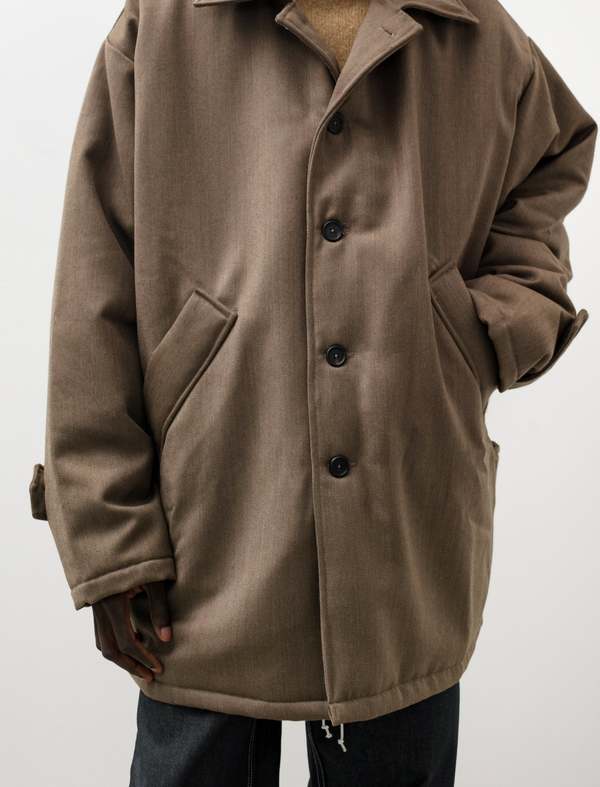 ジャケット・アウター CAMIEL FORTGENTS PADDED XXL MACKINTOSH Wool Down Padded XXL Mac Jacket – La Garçonne