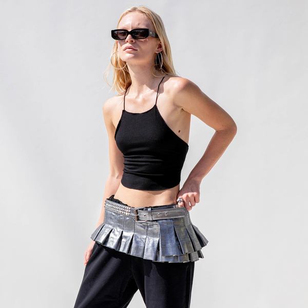 Collina Strada シルバープリーツベルト Collina Strada Pleated Belt - Silver | Garmentory