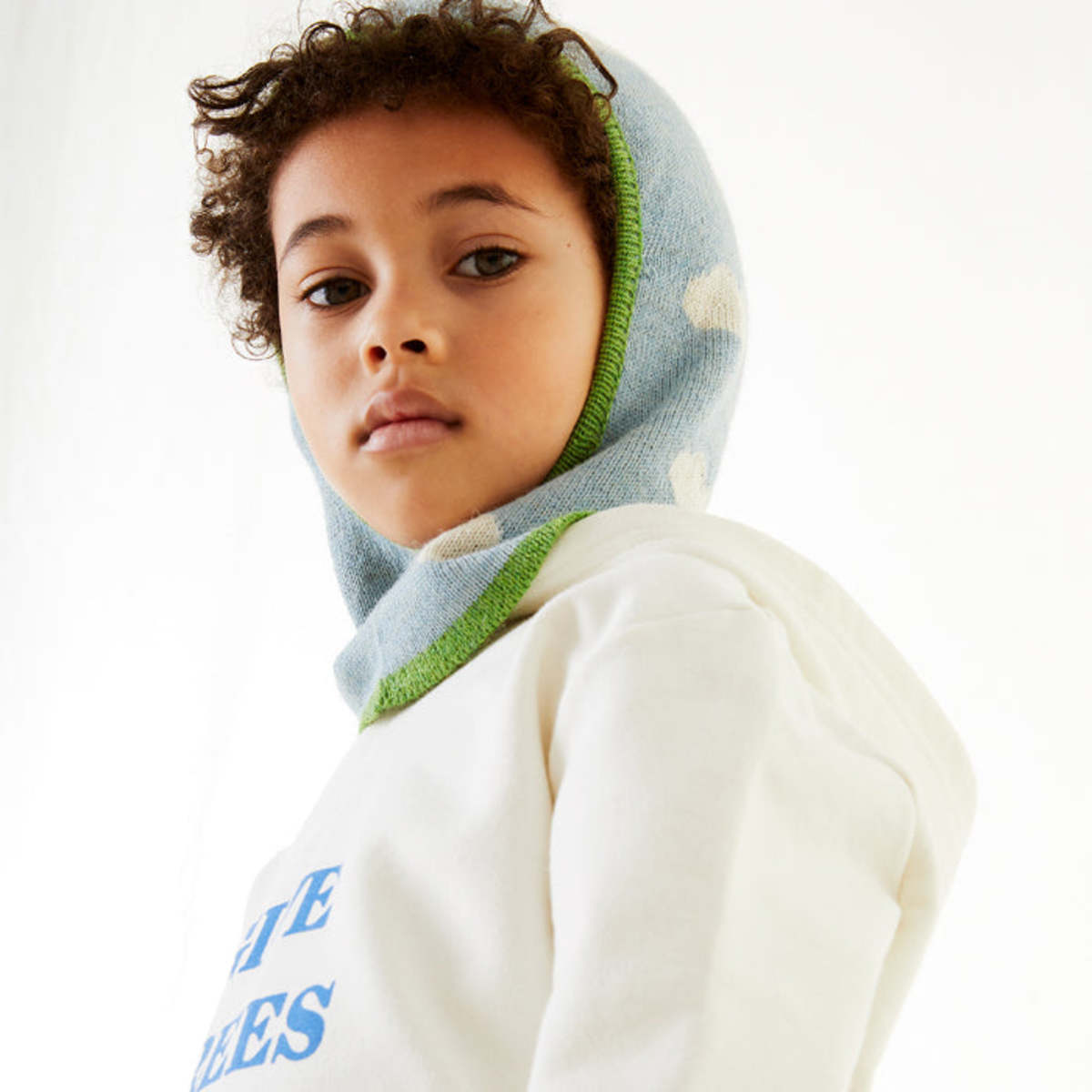 Kids Oeuf Baby And Child With Cloud Pattern Balaclava - Ocean Blue  - Image 3 of 6