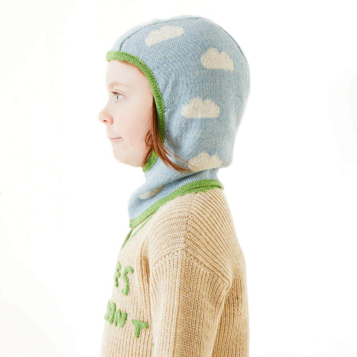Kids Oeuf Baby And Child With Cloud Pattern Balaclava - Ocean Blue  - Image 6 of 6