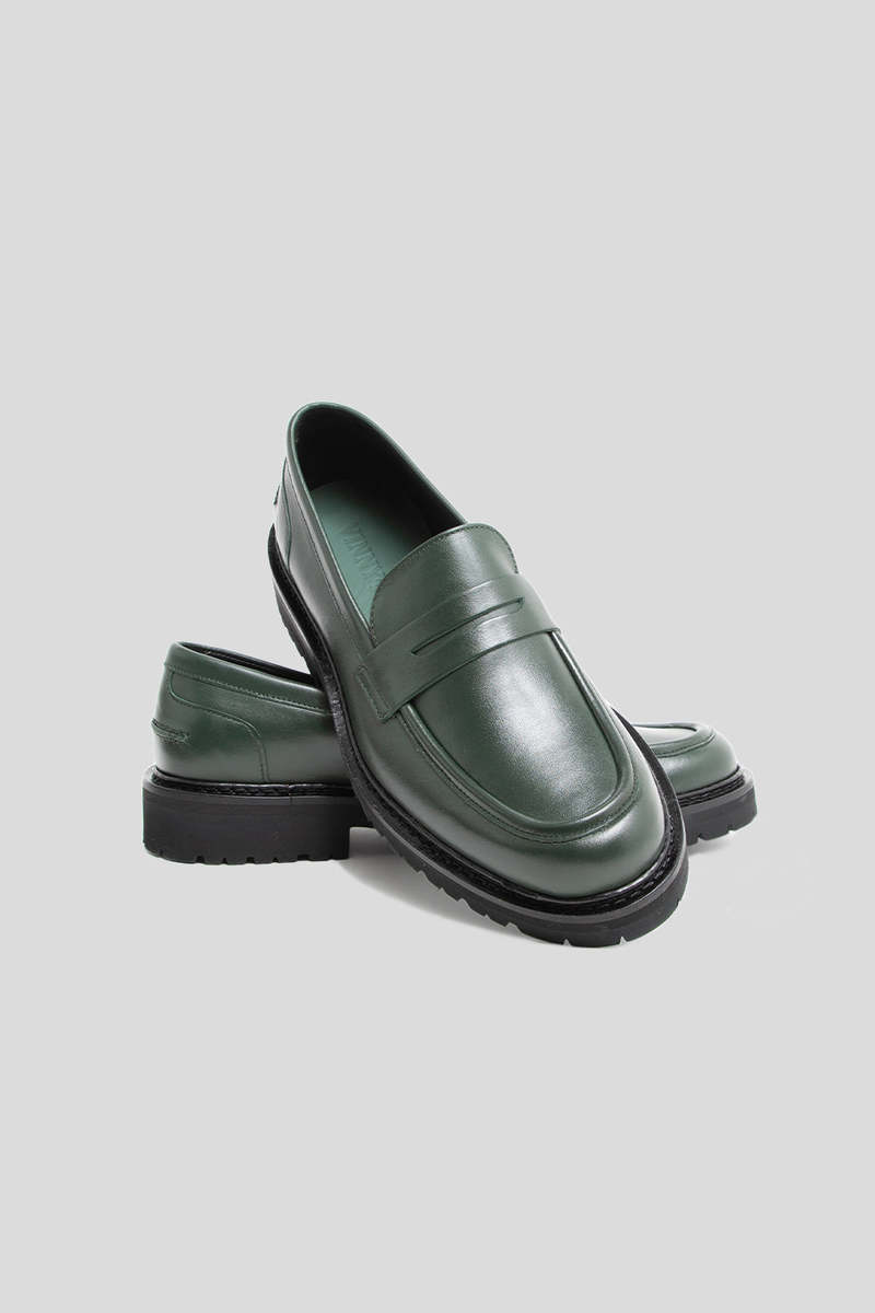 Vinny's Richee Penny Loafer - Basil Green | Garmentory