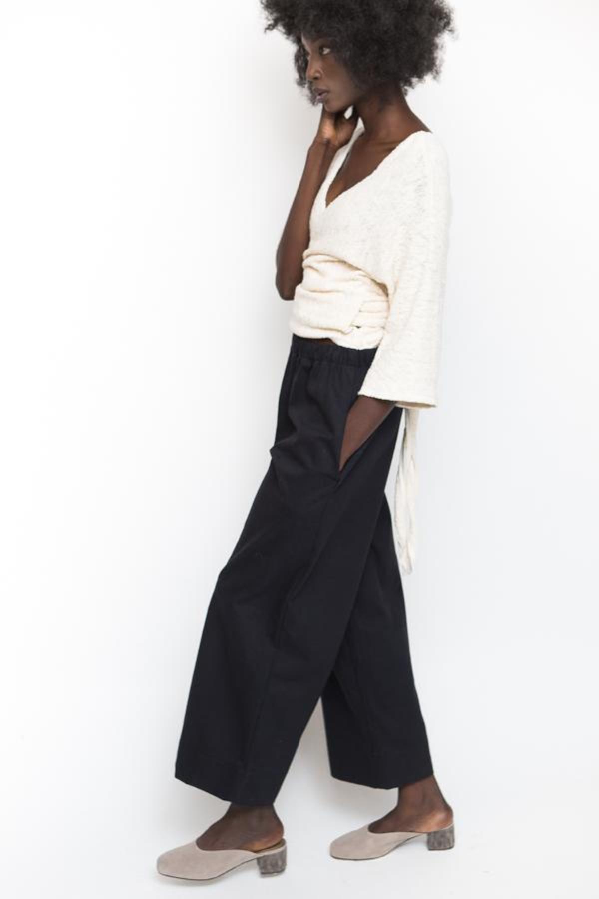 Hackwith Design House Sweater Wrap Top - Cream | Garmentory