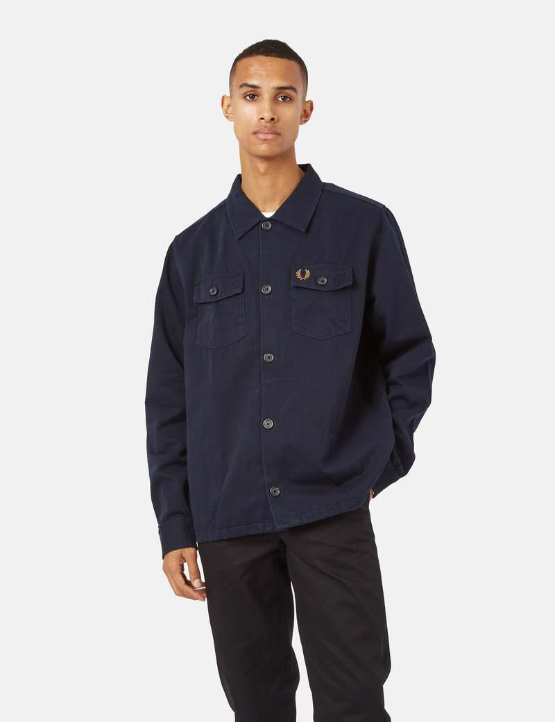 トップス FRED PERRY Twill Overshirt - M4688 Fred Perry Twill Overshirt - Navy - M4688