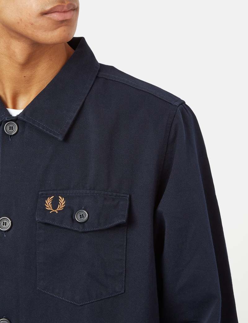 トップス FRED PERRY Twill Overshirt - M4688 Fred Perry Twill Overshirt - Navy - M4688