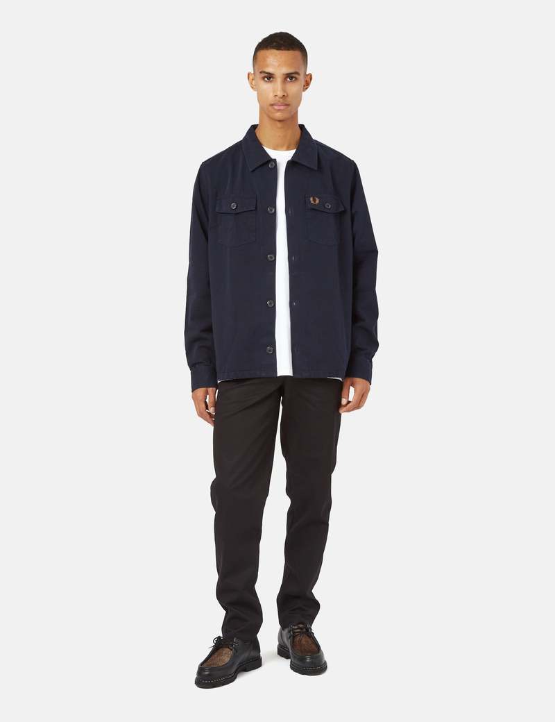 トップス FRED PERRY Twill Overshirt - M4688 Fred Perry Twill Overshirt - Navy - M4688