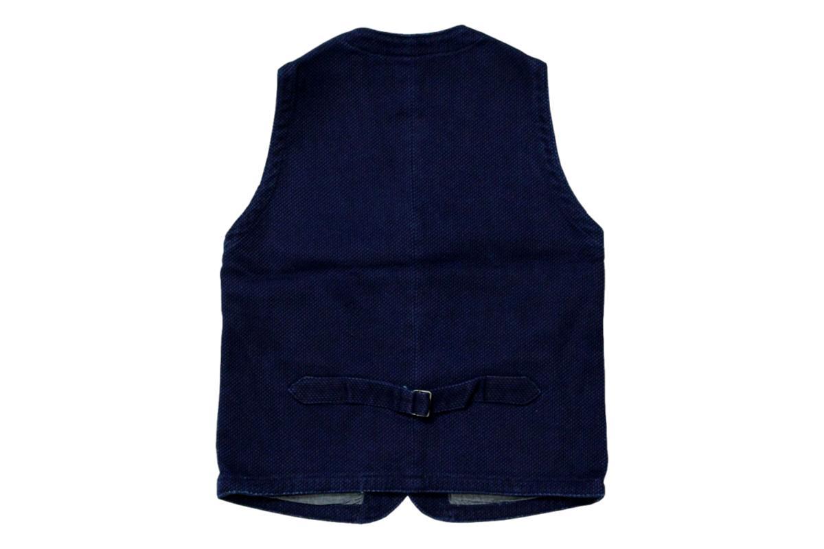 MOMOTARO JEANS Indigo Sashiko Vest 44 刺子 Momotaro Jeans Sashiko Vest - Indigo | Garmentory