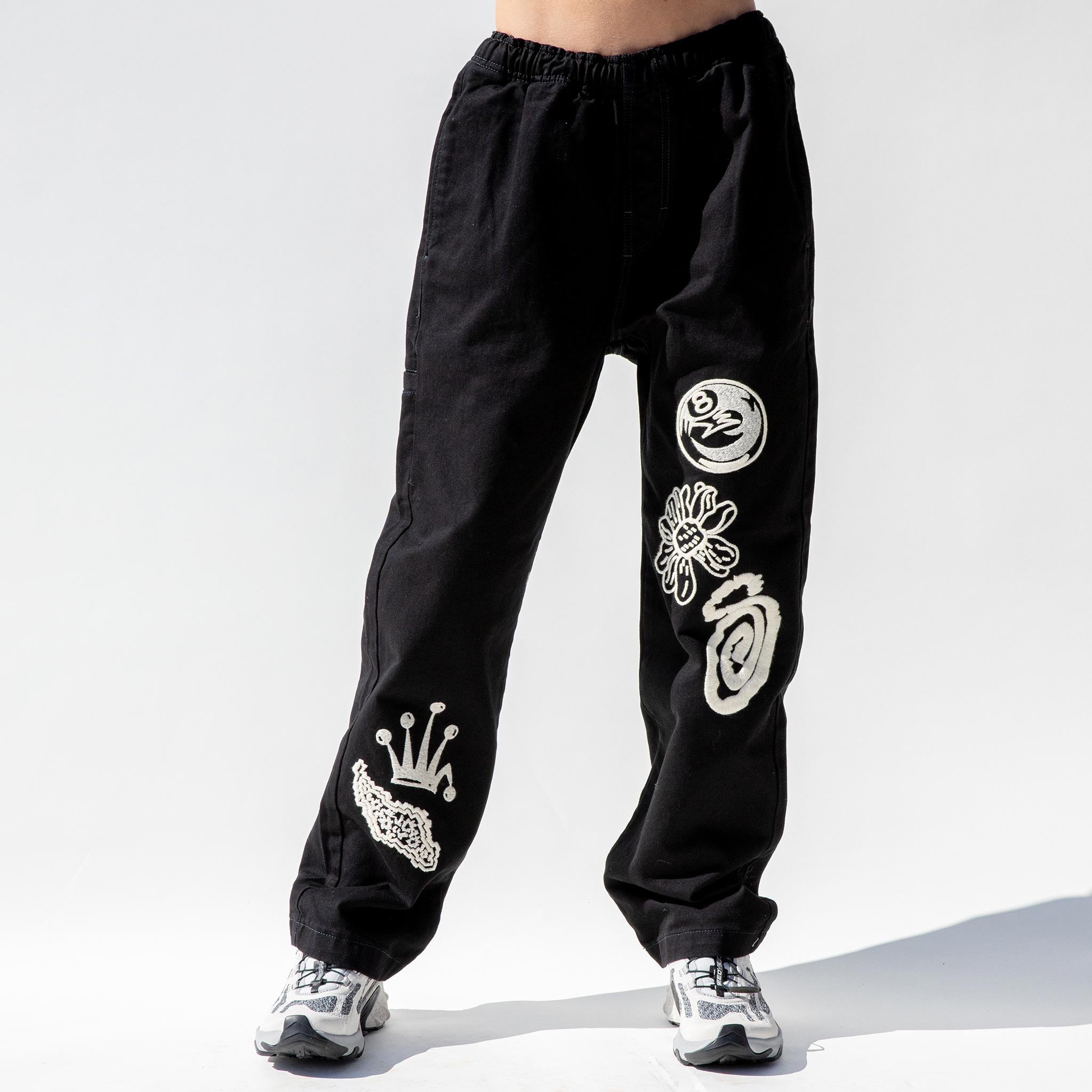 Stussy Noma Icon Beach Pant Washed Black Garmentory