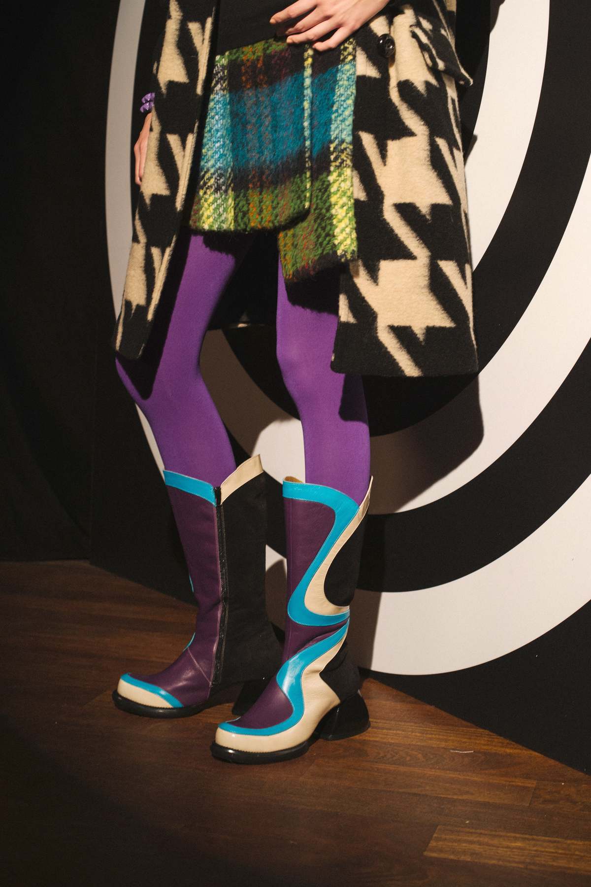 John Fluevog x Anna Sui Butterfly Mary Janes - Denim Blue